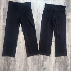 Bundle of 2 Flared High Waisted Cropped Leggings